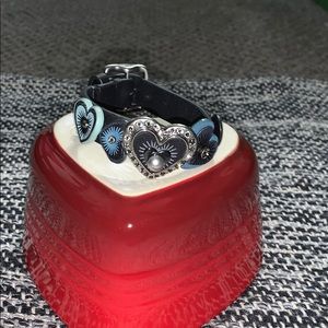 Coach  heart ❤️ small leather bracelet